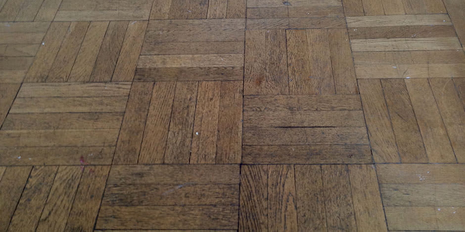 Before-HALLWAY OILED OAK PARQUET FLOOR IN BARNET