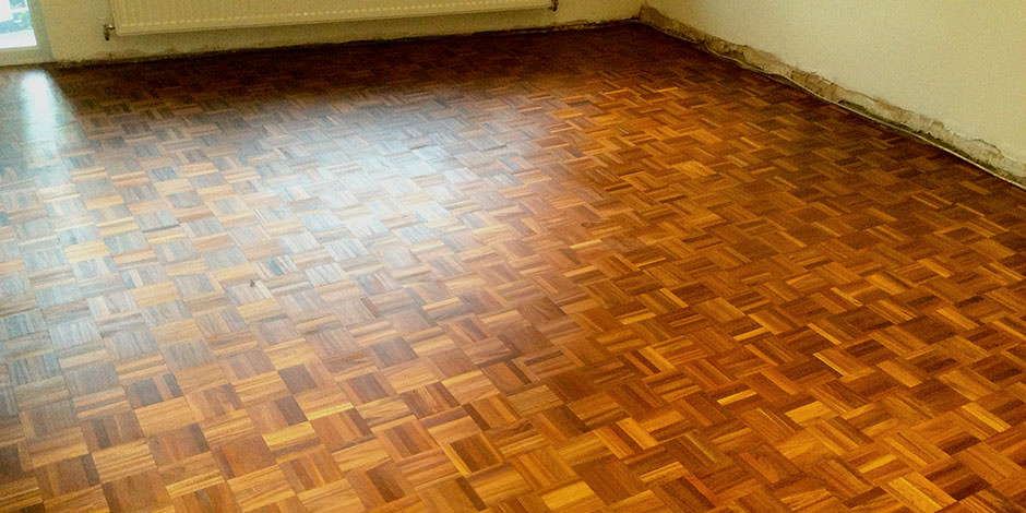 After-LOUNGE OILED TEAK PARQUET FLOOR IN STANMORE